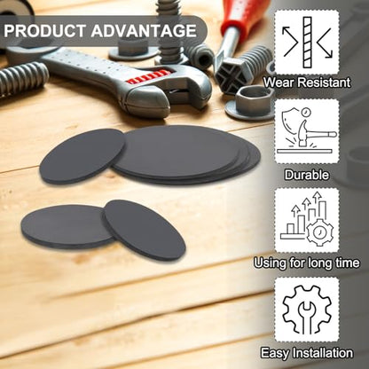 PATIKIL Rubber Solid Discs Washers, 4 Pcs Anti-Vibration Spacer 35mm OD x 8mm Thick Rubber Round Gasket Pad Bushings Spacer Washer for DIY Gasket Craft, Black - size: 35mm x 8mm