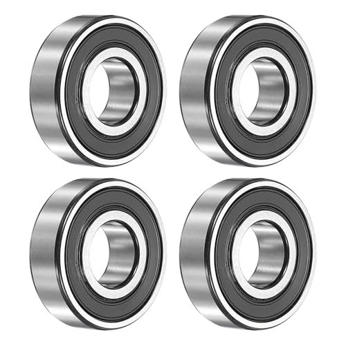 uxcell 4Pcs 6203-2RS Deep Groove Ball Bearings, 17x40x12 mm High Speed Double Rubber Seal Bearings Pre-Lubricated and Stable for Industrial Machinery Repairs 3D Project - size: 6203-2RS(17x40x12 mm)