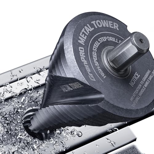 GRENPRO M35 Cobalt Step Drill Bit, 1/4"-2-1/2", TiAlN, 1/2" Shank - size: 1/4" - 2-1/2"