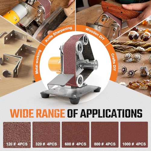 SI FANG Mini Electric Belt Sander Knife-Sharpener Small Bench Grinder - style: Mini Electric Belt Sander Kit