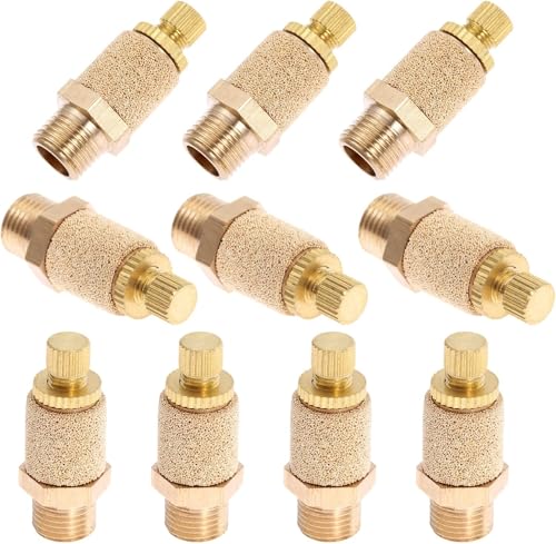 10PCS Air Pneumatic Flow Control Mufflers,1/4" Exhaust Muffler Filters - size: 1/4"