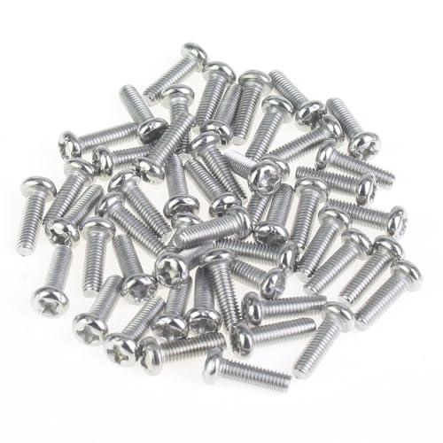 105 Pieces M3 x 10mm Machine Screws, Thread Pitch 0.5mm, Sutemribor M3 Phillips Pan Head Machine Screws, 304 Stainless Steel, Fully Threaded, Silver - size: M3 x 10mm, style: Phillips Pan Head