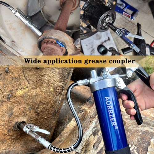 Grease Gun Coupler 2 PCS, Strong Lock-on Greases Gun Couplers - size: 2 PCS