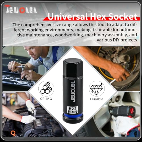 22mm Hex Impact Bit Socket, H22 1/2" Drive Allen Socket, Cr-Mo - size: 1PC | H22 22MM
