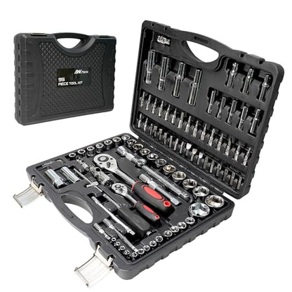 Socket Ratchet Wrench Set, 95PCS Socket Set, Mechanics Tool Set for Car