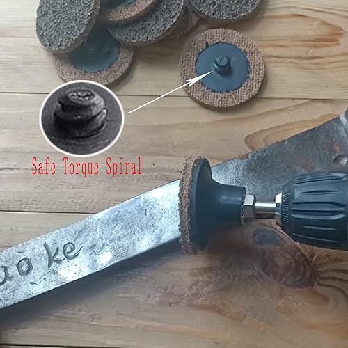 20 Pcs 2'' Surface Conditioning Discs,Roll Lock Quick Change Sanding Discs Coarse Deburring Wheel for Die Grinder or Rotary Tool(Brown: 80#-100#) - style: 2'' Brown Sanding Discs(80#-100#)