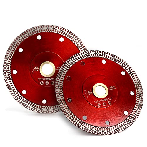 YIJING 2Pcs/Lot 5” Super Thin Diamond Saw Blade Porcelain Tile Blade for Cutting Stone Ceramic Tile (5”-2pc) - size: 5”-2pc