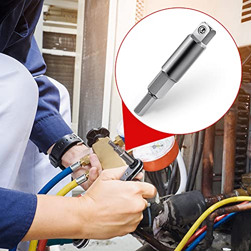 ANCIRS 2 Pack 3/16 to 5/16 Service Wrench Hex Key Adapter, Silver