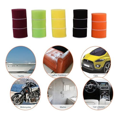 16Pcs Car Foam Drill Polishing Pad, 2inch Detail Polishing Buffing Pad Mix Size Car Detailing Kit Air Sander Car Polisher Thread-M6X1 for Buffer Polisher Polishing, Buffing