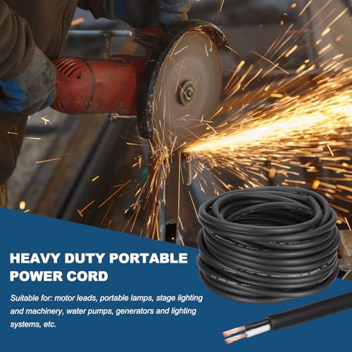 MECCANIXITY 14/2 SJOOW Electrical Wire Cable 25ft 14 AWG 2 Conductor UL - size: 14AWG*25ft, style: 2 Conductor