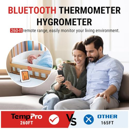 TempPro TempAir Bluetooth Hygrometer Thermometer for Greenhouse Up to 260ft - size: Bluetooth
