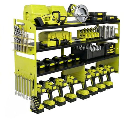 Large Power Tool Organizer Wall Mount - color: Green