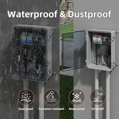 Joinfworld Clear Electrical Enclosure Box 12.8x8.8x4.2 for WiFi Router - size: 12.8x8.8x4.2 inches