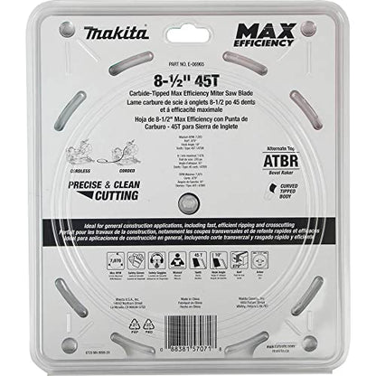 Makita E-06965 Max Efficiency 8-1/2" 45 Tooth Thin Kerf Miter Saw Blade