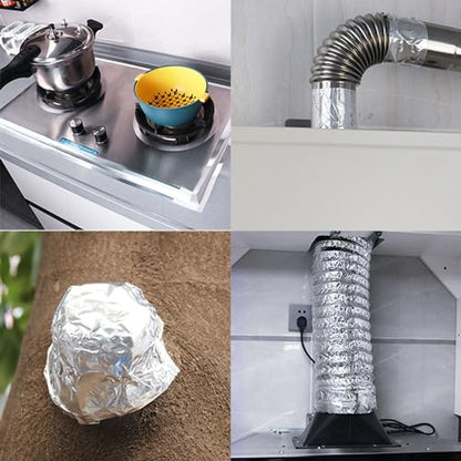 COSIMIXO Silver Aluminum Foil Duct Tape 4 Inches x 55Yards,Heavy Duty,High Temperature Sealing and Patching,Perfect for HVAC,Air Ducts,Foamboard,Metal Repair,Insulation,Dryer Vent and More - size: 3.2Mil x 4" x 55Yds