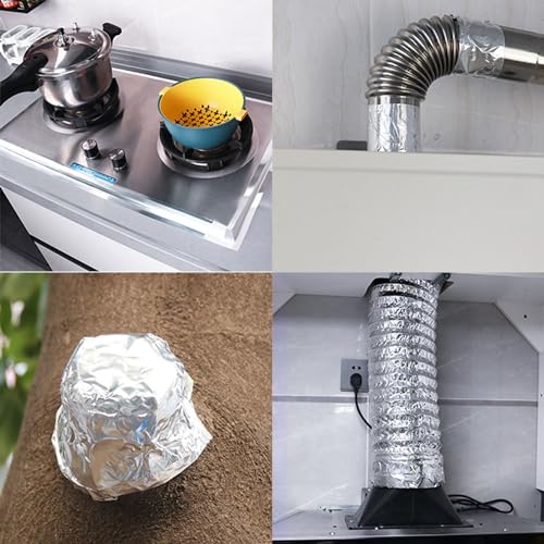 COSIMIXO Silver Aluminum Foil Duct Tape 3 Inches x 55Yards,Heavy Duty,High Temperature Sealing and Patching,Perfect for HVAC,Air Ducts,Foamboard,Metal Repair,Insulation,Dryer Vent and More - size: 3.2Mil x 3" x 55yds