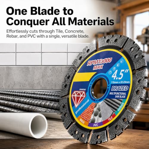 6 Pack 4.5" Diamond Blades discos para cortar Ceramica （2026 Upgraded）