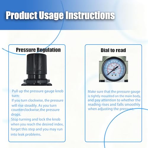 LTPC 1/4" NPT Compressed Air Filter Regulator Combo Piggyback(AW2000-02)