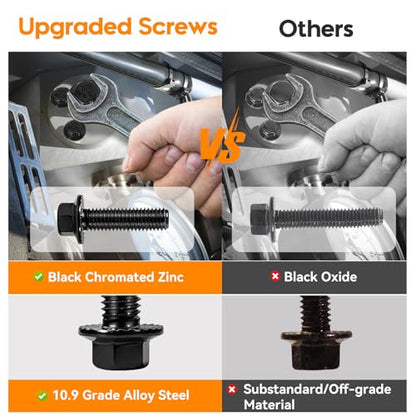 Metric Nuts and Bolts Assortment Kit 280PCS, M6 M8 M10(12mm to 30mm) Screws - size: 280PCS M6 M8 M10