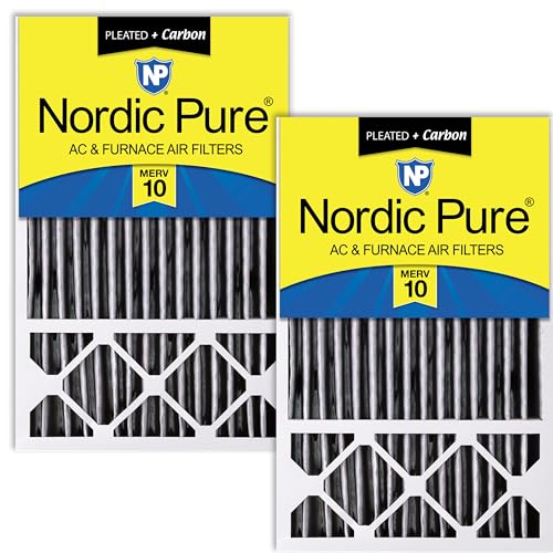 Nordic Pure 16x25x5 Pleated MERV 10 Plus Carbon Air Filters 2 Pack - style: MERV 10 P + Carbon