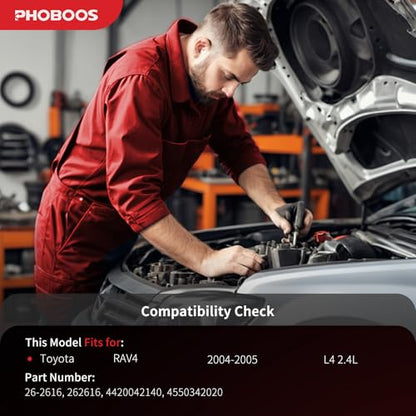 PHOBOOS Hydraulic Power Steering Rack and Pinion Fit for Toyota RAV4 - size: 26-2616