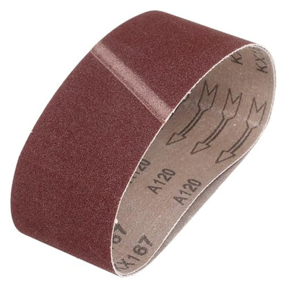 HARFINGTON 3 x 21 Inch Sanding Belts, 2 Pcs 120 Grits Aluminum Oxide Abrasive Belt Sander File Belt for Woodworking, Metal Polishing, Knife Sharpener - size: 3 x 21 Inch(120 Grit)