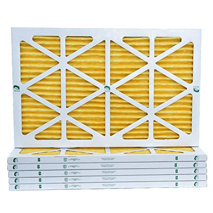 Glasfloss ZL 12x24x1 MERV 11 AC Furnace Pleated Air Filters. Box of 6 - size: 12x24x1 | 1" Filters | 6 Pack