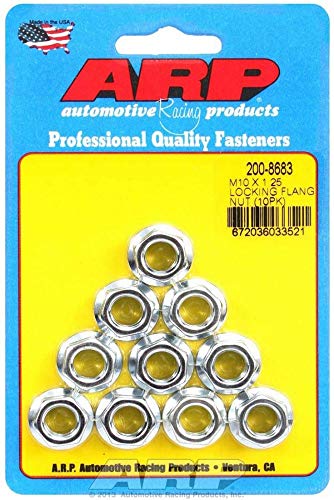 ARP 200-8683 M10 x 1.25 Locking Flange Nut - 10 Piece