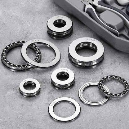 uxcell 2Pcs Thrust Ball Bearings, 15mm Bore 28mm OD 9mm Thick 51102 ABEC5 - size: 51102 15mm x 28mm x 9mm