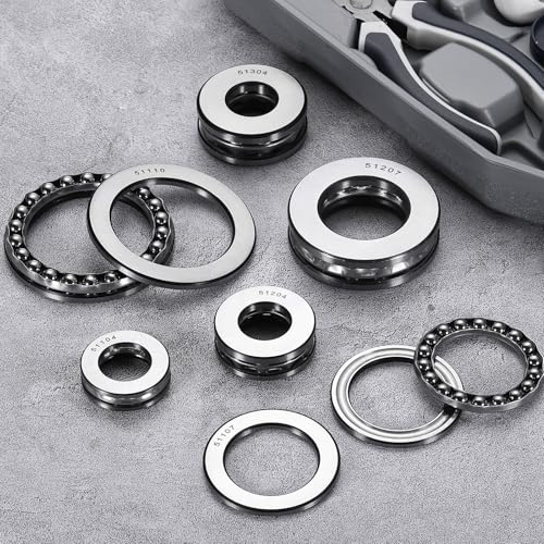 uxcell 2Pcs Thrust Ball Bearings, 35mm Bore 52mm OD 12mm Thick 51107 ABEC5 - size: 51107 35mm x 52mm x 12mm
