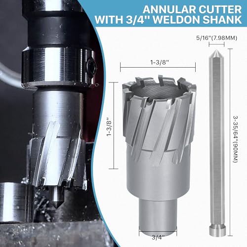 KEENTECH Carbide-Tipped Annular Cutter 1-3/8" Diameter x 1-3/8" Depth - size: 1-3/8" Dia * 1-3/8" Depth