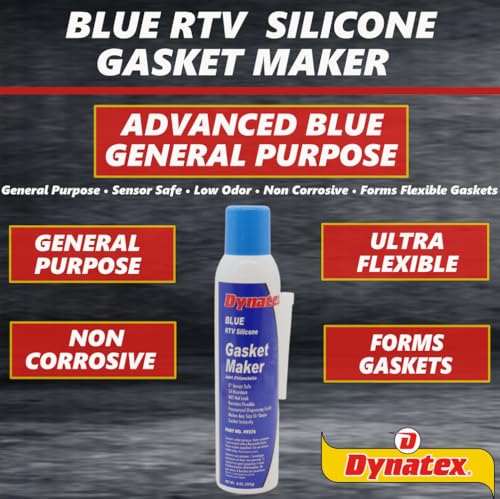 Dynatex Blue RTV Silicone Gasket Maker 8 oz Automatic Can (1 Pack) - size: 8oz