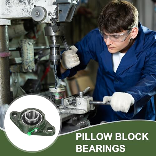 uxcell UCFL206-20 Pillow Block Bearings, 1-1/4 in Bore Chrome Steel, ABEC3 - size: UCFL206-20 (Bore 1-1/4")