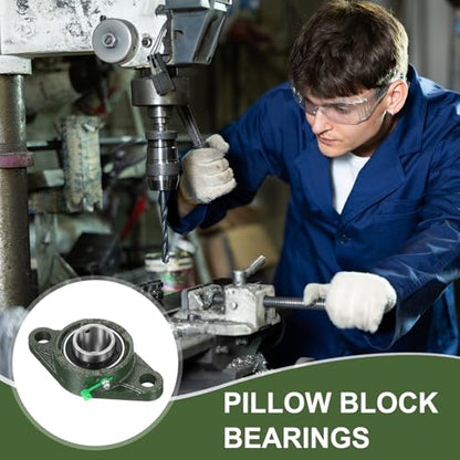 uxcell UCFL206-20 Pillow Block Bearings, 1-1/4 in Bore Chrome Steel, ABEC3 - size: UCFL206-20 (Bore 1-1/4")