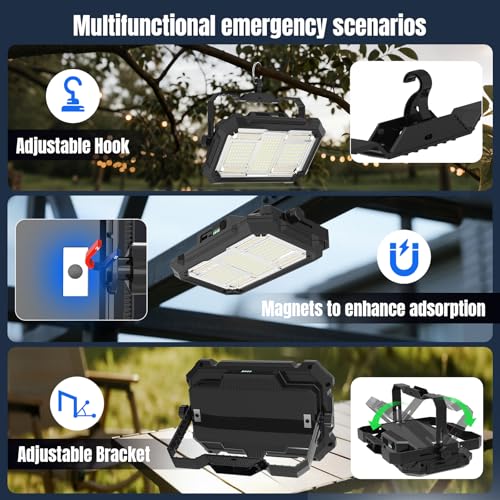 400W 32000LM LED Work Light, 32000mAh Rechargeable, Magnetic IP66
