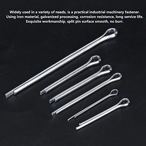 555Pcs Cotter Pin Assortment Kit, Industrial Zinc Plated Split Cotter Pin Set, Mechanical Fasteners, Metal Fastener Set, Hardware Assortment Kit for Machinery
