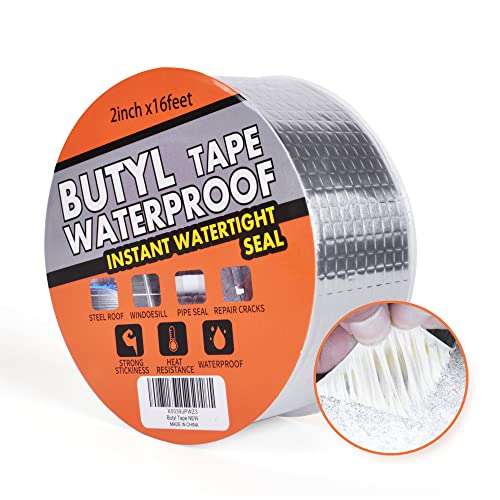 TAPEBEAR Butyl Tape Aluminum Waterproof Sealing Tape 2" x 16Feet - size: 50mm x 5m