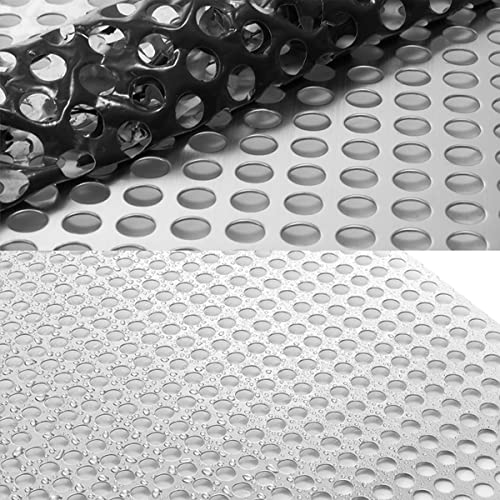 Perforated Metal Sheets Perforated Stainless Steel Sheet-Sheet Metal with Holes-20GA 0.4 Inch Hole 19.3 Inch X19.3 Inch-Suitable for Ventilation Smoking and Decorative Screen Style Grilles - size: 19.3"X19.3"