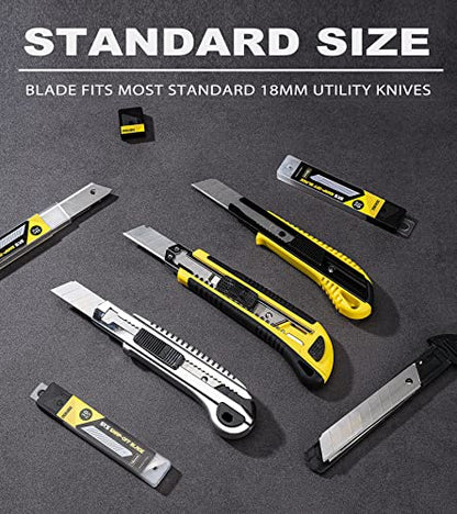 DOWELL 18mm Snap Off Blade SK5, Box Cutter Blades, 100 Pcs