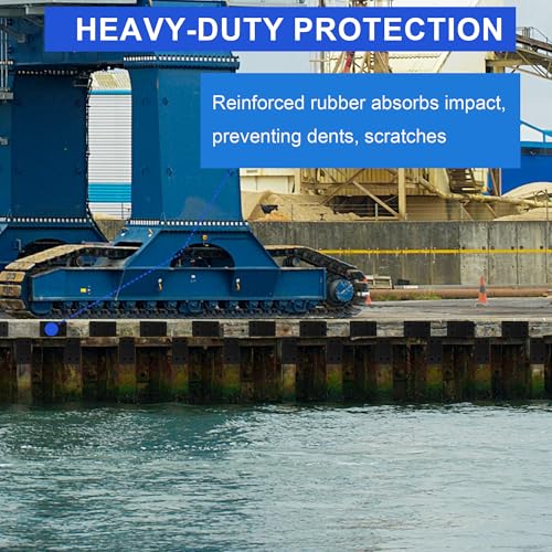 OrangeStar 2-Pack Hard Rubber Boat Dock Bumpers for Pier Protection