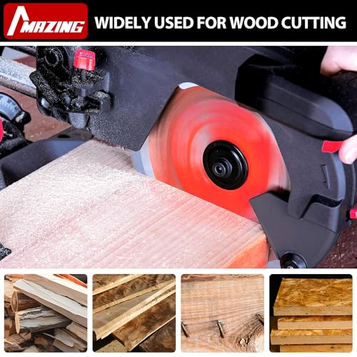 MAZING 4 PCS 4-1/2 Inch 24T&40T Circular Saw Blades, 4.5 inch TCT Compact Circular Saw Blade with 3/8" Arbor, ATB Design, Fit for Woodworking Cutting Plywood, Soft & Hardwood, Wood with Nails - style: 4-1/2" 24&40T-4Pack
