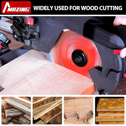 MAZING 4 PCS 4-1/2 Inch 24T&40T Circular Saw Blades, 4.5 inch TCT Compact Circular Saw Blade with 3/8" Arbor, ATB Design, Fit for Woodworking Cutting Plywood, Soft & Hardwood, Wood with Nails - style: 4-1/2" 24&40T-4Pack
