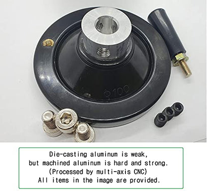4" Ultimate Handwheel Fits 1/2" Shaft or Smaller - Table Saw, Lathe & More - size: 4" X 1/2"