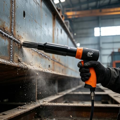 Pistol Grip Needle Scaler WP WORKPAD 19 needles air needle scaler 5000bpm,exhaust front suitable for rust removal