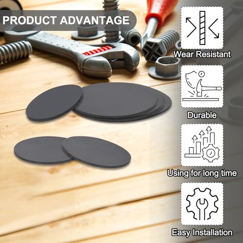 PATIKIL Rubber Solid Discs Washers, 10 Pcs 20mm OD x 2mm Thick Rubber Round Gasket Pad Bushings Spacer Washer for DIY Gasket Craft, Black - size: 20mm x 2mm