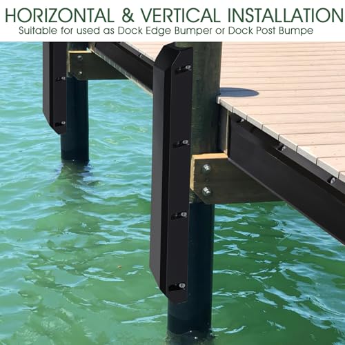 Boat Dock Bumpers for Edge/Piling,Dock Bumpers for Post/Pylon/Straight Edge - style: 1Pack-Black