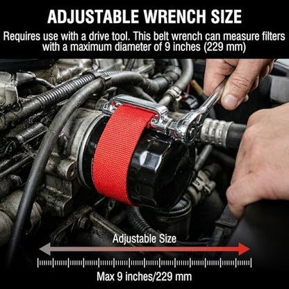 Heavy-duty oil filter wrench, Oil filter removal tool, 3/8 & 1/2 in Drive