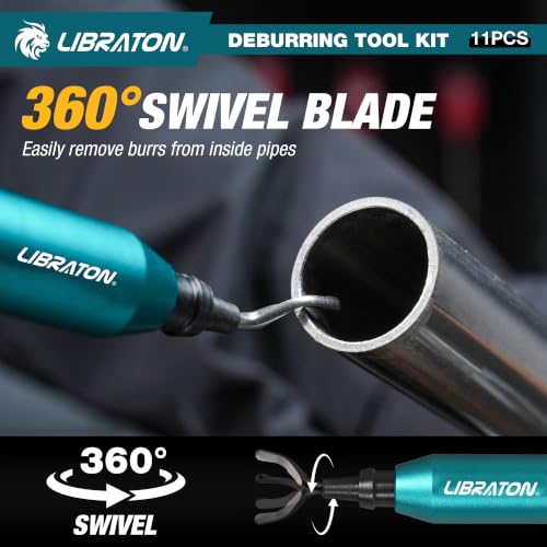 Libraton Deburring Tool, Deburring Tool for 3D Printing with 10 HSS Blades - style: 11Blades(Mixed 3 Types) C