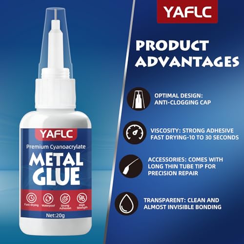 Metal Glue, Liquid Super Glue for Metal 40g - style: Metal Glue