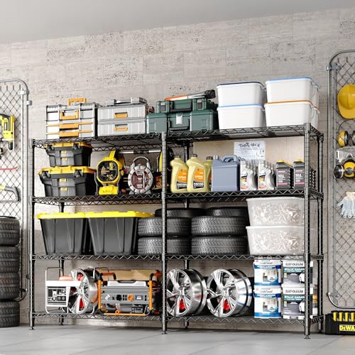 Garvee 70"W Storage Shelves 1060LBS Wire Shelving Unit for Kitchen Pantry - size: 70.8"W x 59.5"H x 15.8"D